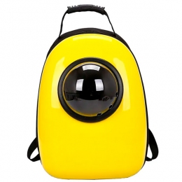 Рюкзак-ілюмінатор пластик 44х33х22 см жовтий - Переноски для собак