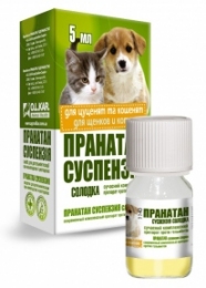 Пранатан сладкая суспензия от глистов для котят и щенков 5мл - Средства и таблетки от глистов для котов