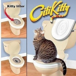 Накладка на унитаз Vo-Toys для приручения к туалету кота - Туалеты и лотки для котов