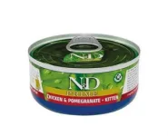 Влажный корм Farmina N&D Grain Free Prime Chicken Kitten для котят, с курицей и гранатом, 70 г  