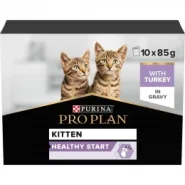 Purina Pro Plan Baby Kitten з індичкою вологого корму для кошенят 7+3 паучі по 85 г