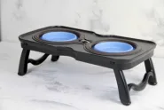 Стойка с силиконовыми мисками для собак SY-A42