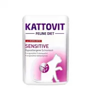 Kattovit Diet Sensitive Влажный корм для кошек с уткой в соусе, 85 г