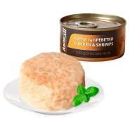 AnimAll Chicken&Shrimps Вологий корм для котів з куркою та креветками, 85 г 0