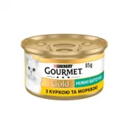 Gourmet Gold ніжні биточки для котів із куркою та морквою, 85 г