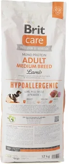 Brit Care Dog Hypoallergenic Adult Medium Breed Гипоаллергенный корм для собак средних пород с ягненком, 12 кг 0