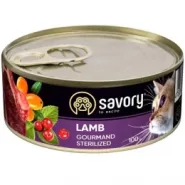 Savory Cat Can Adult Sterilised Влажный корм для взрослых стерилизованных кошек с ягненком