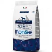 Monge Natural Superpremium Medium Adult Сухой корм для собак средних пород с курицей, 15 кг