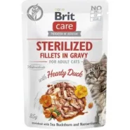 Вологий корм Brit Care Cat Sterilized для стерилізованих кішок з качкою 85 гр.