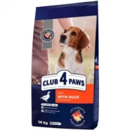 Club 4 paws (Клуб 4 лапы) Adult Medium Breeds Duck Сухой корм для собак средних пород с уткой, 14 кг