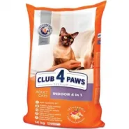 Club 4 Paws (Клуб 4 лапи) Premium Indoor 4 in 1 Adult Cat Chicken Сухий корм для кішок, що живуть у приміщенні з куркою