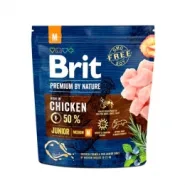 Brit Premium Dog Junior M Сухий корм для цуценят середніх порід з куркою