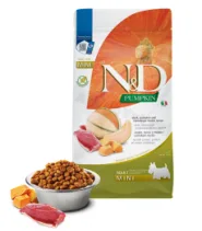 Сухой корм Farmina N&D Grain Free Pumpkin Duck & Cantaloupe Adult Mini для взрослых собак малых пород, с уткой и дыней, 2 кг  