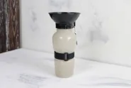 Дорожная поилка Pet Bottle 500 мл, с тарелкой серая