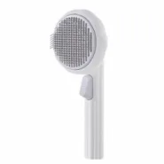 Brush cleans wool пуходерка с кнопкой круглая серо-белая 19*8*7 см