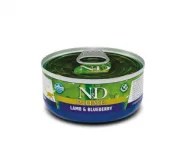 Вологий корм Farmina N&D Grain Free Prime Lamb Adult для котів, з ягням та чорницею, 70 г 