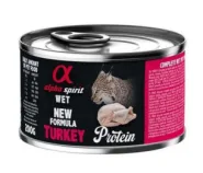Влажный корм Alpha Spirit Turkey Complete для взрослых кошек, с индейкой, 200 г