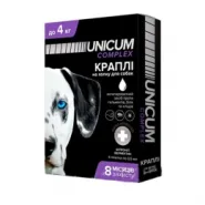 Капли Unicum против блох, гельминтов и клещей для собак 4 пипетки