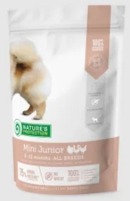 Корм Nature's Protection Mini Junior Small Breeds для цуценят домашня птиця 500 гр.