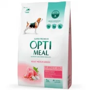 Акція! OptiMeal Turkey Medium Adult Dog Сухий корм для собак середніх порід з індичкою, 12 кг