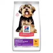 Hill's (Хиллс) Science Plan Adult Sensitive Stomach&Skin Small&Mini with Chicken Сухой корм для собак мелких пород от 1 года с курицей, 1,5 кг