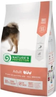 Корм Nature's Protection Adult All Breeds для собак с птицей.