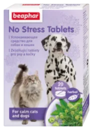Таблетки Beafar No Stress Tablets Антистресс для собак и кошек 20 табл.