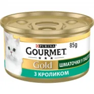 АКЦІЯ Gourmet Gold паштет вологий корм із кроликом для кішок 85 гр