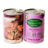 Вологий корм для котів Baskerville з качкою та індичкою