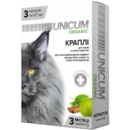 Капли Unicum Organic противопаразитарные для кошек, 3 пипетки