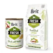 Гипоаллергенный корм для собак с повышенной активностью Brit Fresh Duck&Millet Active Run&Work с уткой и пшеном 2,5 кг + консерва Brit Fresh Dog 400 г