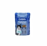 Пауч Coshida в желе з лососем та креветками, 100 г