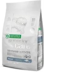 Nature's Protection Superior Care White Dogs Grain Free Adult Small and Mini Breeds Беззерновой корм для собак маленьких пород с белой шерстью с белой рыбой, 1,5 кг