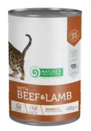 Nature's Protection Cat adult with beef & lamb complete pet food with beef adult cats говядина и ягненок корм с для взрослых кошек 400гр.