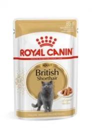 Влажный корм для кошек породы британская короткошерстная Royal Canin British Shorthair Adult (пауч), 85 г