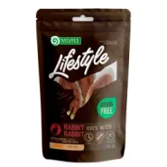 Беззерновое лакомство для собак Nature's Protection Lifestyle rabbit ears with duck кроличьи уши с уткой, 75 г