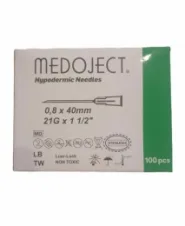 Игла Medoject инъекционная стерильная 21G (08x40 мм) №100 зелёная