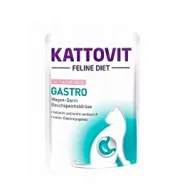 Kattovit Diet Gastro Влажный корм для кошек с лососем, 85 г