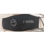 Маска ЧЕРНАЯ №1 с логотипом Смайлик I BOSS