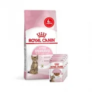 АКЦИЯ Royal Canin KITTEN STERILISED для стерилизованных котят набор корму 2 кг + 4 паучи