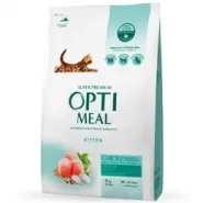 Акція! OptiMeal Kitten Chicken Сухий корм для кошенят з куркою, 1,5 кг
