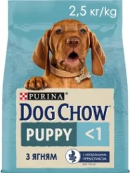 Акция -20%! Dog Chow Puppy Сухой корм для щенков с ягненком, 2,5 кг
