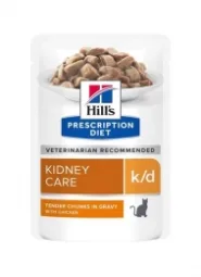 Hill's Prescription Diet k/d Влажный корм для кошек, поддержка функции почек, с курицей 85 г