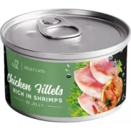 Вологий корм Savory Chicken Fillets Rich in Shrimp In Jelly для Adult Cats для дорослих кішок філе курки з креветками в желе 70 гр.