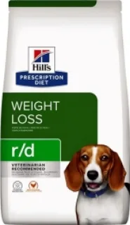 Hill's (Хиллс) Prescription Diet r/d Weight Loss (Weight Reduction) Лечебный корм для собак с избыточным весом c курицей, 1,5 кг