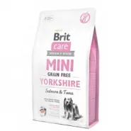 Brit Care GF Mini Yorkshire Гипоаллергенный корм для собак породы йоркширский терьер с лососем и тунцом 2 кг + 2 пауча Brit Care Dog Mini Fillets