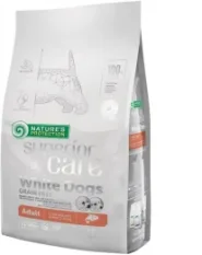 Nature's Protection Superior Care White dogs Grain Free Salmon Adult Small and Mini Breeds Беззерновой корм для собак малых пород с белой шерстью с лососем, 1,5 кг
