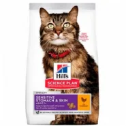 Hill's Science Plan Sensitive Stomach&Skin Adult with Chicken Сухий корм для котів із чутливим шлунком і шкірою з куркою
