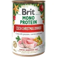 Brit Dog Monoprotein короп та картопляний салат вологий корм для собак 400 г