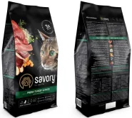 Savory Fresh Turkey&Duck Сухий корм для вибагливих котів з індичкою та качкою 0